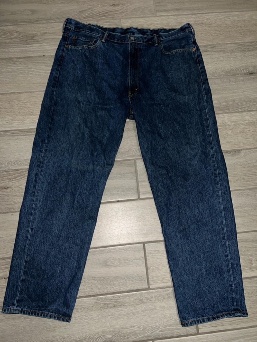 Levi's Men's 44x32 Loose fit original riveted Dark Blue Jeans 100% Cotton